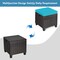 Costway 2PCS Patio Rattan Ottoman Cushioned Seat w/ Foot Rest Turquoise